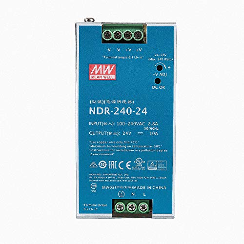 MEAN WELL NDR-240-24 240W 24VDC 10A AC/DC Industrial DIN Rail Power Supply Single Output for Industrial Applications (1)