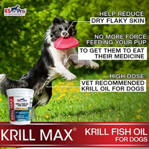 Krill Oil for Dogs Omega Bites - Fish Oil for Dogs - Dog Shedding Supplement - Deshedding Vitamins Anti Itch Omega Chews Krill Oil Dog Chews Antioxidant for Shed Control Omega 3 6 9 for Dogs