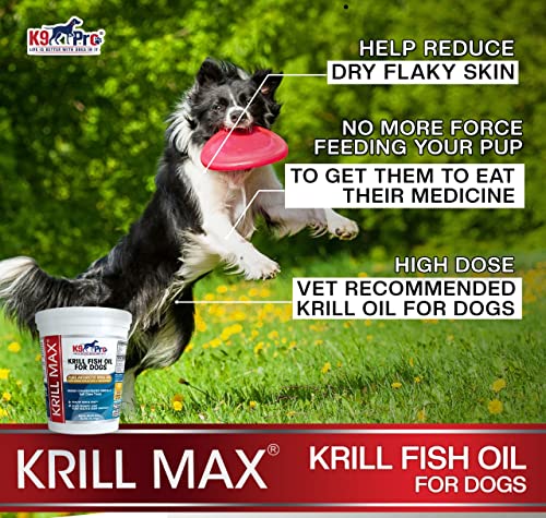 Krill Oil for Dogs Omega Bites - Fish Oil for Dogs - Dog Shedding Supplement - Deshedding Vitamins Anti Itch Omega Chews Krill Oil Dog Chews Antioxidant for Shed Control Omega 3 6 9 for Dogs