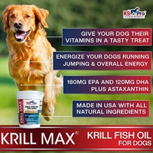 Krill Oil for Dogs Omega Bites - Fish Oil for Dogs - Dog Shedding Supplement - Deshedding Vitamins Anti Itch Omega Chews Krill Oil Dog Chews Antioxidant for Shed Control Omega 3 6 9 for Dogs