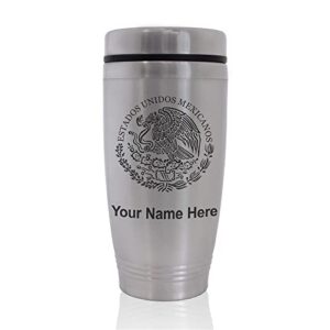 skunkwerkz commuter travel mug, flag of mexico, personalized engraving included