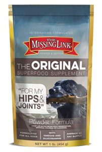 the missing link ultimate hip, joint & coat dog supplement 1 lb