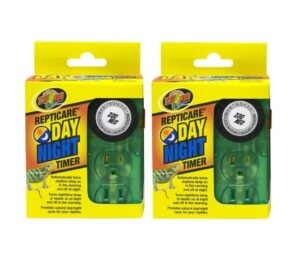 zoo med 2 pack of repticare day and night timers for terrarium lights