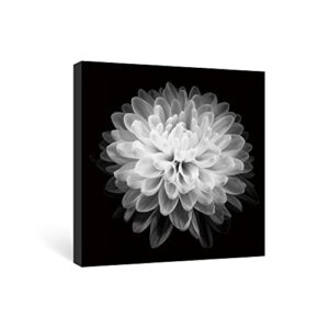 sumgar black and white wall art for bedroom modern plant flower canvas paintings floral pictures nuture botanical artwork,12x12 in