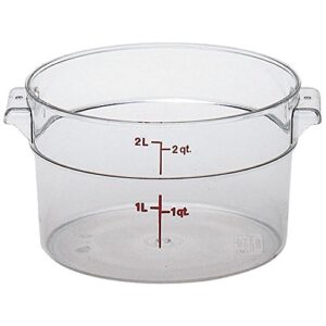 cambro rfscw2135 camwear clear round 2 qt storage container