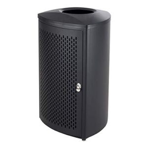 Safco Products 9960BL Nook Indoor Trash Receptacle, 20 Gallon, Triangular Shape for Corners, Steel Frame, Rigid Plastic Liner, Black