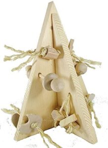 crazy christmas tree rabbit toy - natural