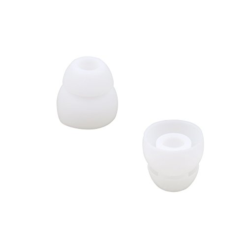 ALXCD Ear Tips for Powerbeats2 Wireless Headphone, SML 3 Size 6 Pair Silicone Replacement Earbud Tips & 2 Pair Double Flange Ear Tip Cushion, Fit for Beats Powerbeats 2 Wireless [8 Pair](Black/White)