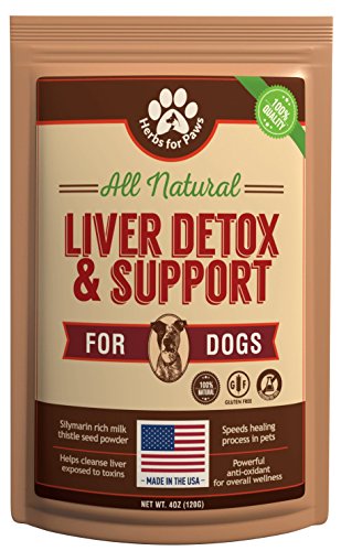 Milk Thistle for Dogs Liver Detox Support (120 GMS), Canine and Cat Liver Support Supplement Powder Without Capsules, Pills