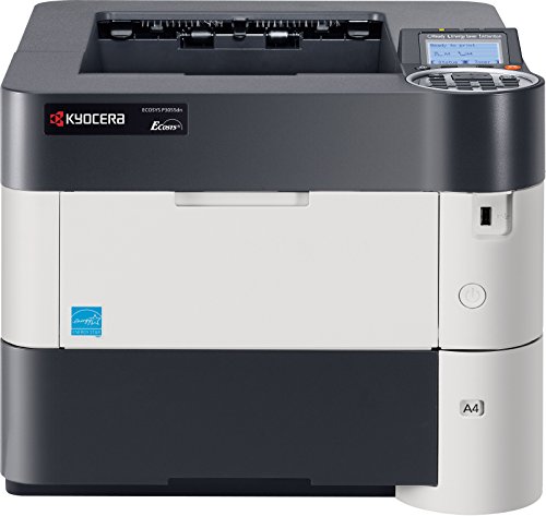 Kyocera 1102T72US0 ECOSYS P3055dn Black & White Network Printer, 5 Line LCD Screen with Hard Key Control Panel, Up to Fine 1200 DPI Print Resolution, Wireless and Wi-Fi Direct Capability