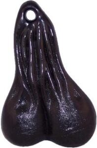 bulls balls big boy nuts, solid color-black, 9.25" tall series, made in usa