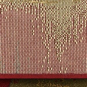 Unique Loom Barista Collection Area Rug - Timor (2' 2" x 6' 1" Runner, Multi/ Red)