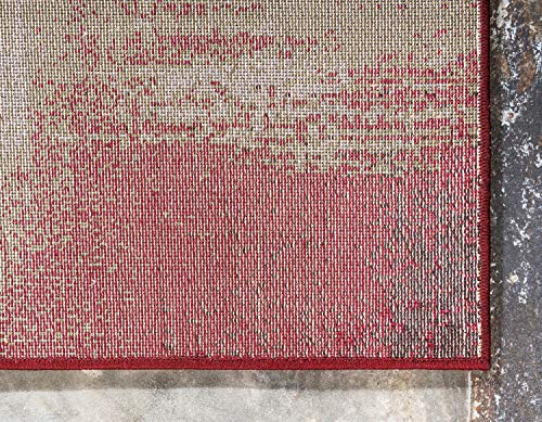 Unique Loom Barista Collection Area Rug - Timor (2' 2" x 6' 1" Runner, Multi/ Red)