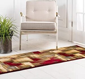 Unique Loom Barista Collection Area Rug - Timor (2' 2" x 6' 1" Runner, Multi/ Red)