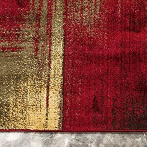 Unique Loom Barista Collection Area Rug - Timor (2' 2" x 6' 1" Runner, Multi/ Red)