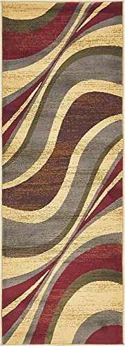 Unique Loom Barista Collection Area Rug - Ngada (2' 2" x 6' 1" Runner, Beige/ Red)