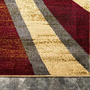 Unique Loom Barista Collection Area Rug - Ngada (2' 2" x 6' 1" Runner, Beige/ Red)