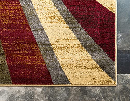 Unique Loom Barista Collection Area Rug - Ngada (2' 2" x 6' 1" Runner, Beige/ Red)