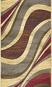 Unique Loom Barista Collection Area Rug - Ngada (2' 2" x 6' 1" Runner, Beige/ Red)