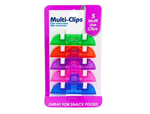 Brite Concepts, Multi-Clips, Plastic, Assorted Bright colors, 5-Count