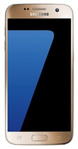 samsung sm-g930uzdaxaa s7 gold galaxy smartphone unlocked-32gb, water-resistant up to 5 feet, us warranty