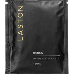 Laston Renew 8ct Leather Purse Cleaner Handbag Wipes | Cleans, Rescues, & Renews Luxury Designer Handbags, Purses, Wallets | 8 Individually-Packed Single Travel Wipes Per Box