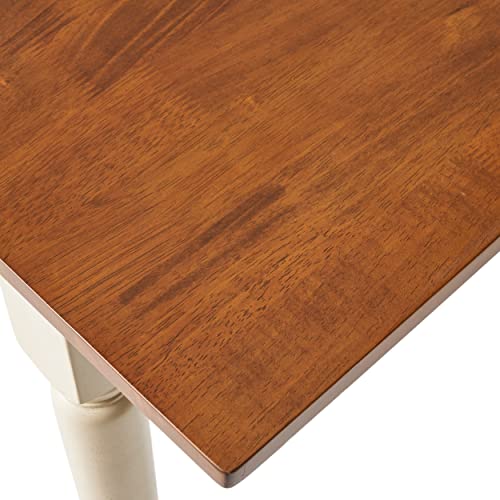 Christopher Knight Home Clearwater Rectangular Solid Top Table, Dark Oak / Antique White
