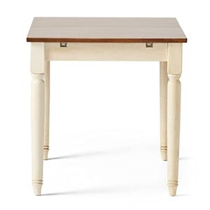 Christopher Knight Home Clearwater Rectangular Solid Top Table, Dark Oak / Antique White