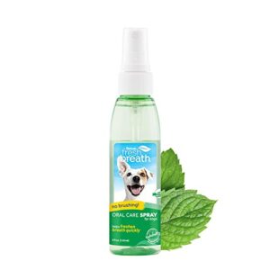 fresh breath by tropiclean oral care spray for pets, 4oz - made in usa
