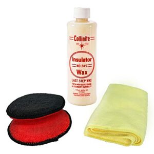 Collinite No. 845 Insulator Wax with Microfiber Towel & Applicator Combo