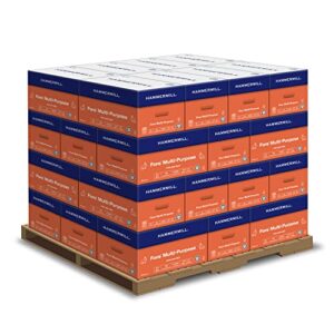 hammermill fore multi-purpose 24lb copy paper, 8.5 x 11, 32 case pallet, 10 ream case, 160,000 sheets, made in usa, 96 bright, acid free, 103283p