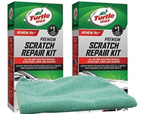 turtle wax scratch repair kit bundle with microfiber cloth (3 items)