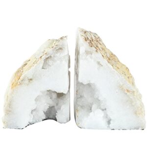 a&b home 40068 natural geode bookends set of 2