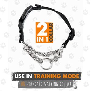 Martingale Collar, Training Dog Collar, Limited Cinch Chain Pet Gear for No Pull Dog Walking