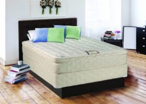 continental sleep 10-inch medium plush eurotop pillowtop innerspring fully assembled mattress, good for the back, twin xl, white lt brown