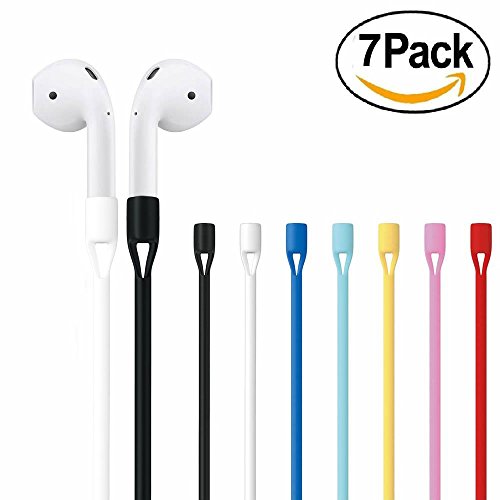 gorsun Airpods String Colorful Strap Sport String Silicone Cable Connector for Apple Airpods Pro/2/1 (Pack of 7)