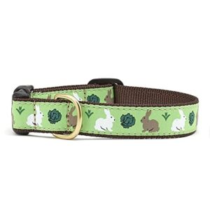 up country garden rabbit pattern (garden rabbit dog collar, small (9 to 15 inches) 5/8 inch narrow width)