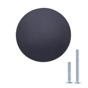 amazon basics round flat cabinet knob, 1.24-inch diameter, flat black, 25-pack