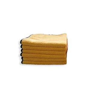 microfiber yellow super towel - 16 x 16-6 pack - thick, densely woven microfiber towels