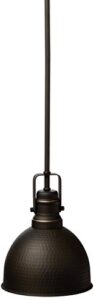 westinghouse lighting 6345600 one-light mini pendant hammered oil rubbed bronze finish with highlights