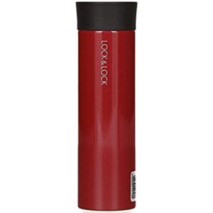 lock & lock colorful stainless steel vacuum insulated thermal travel mug 13.5oz red, 13.5 oz