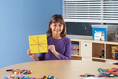 hand2mind XY Coordinate Pegboard Classroom Basics Kit, Prealgebra, Geo Board, Geometry Sets, Learning Shapes, Classroom Supplies, Math Manipulatives, (Set of 30)