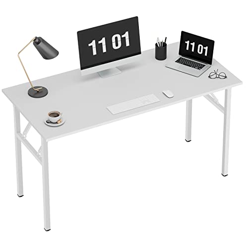 Need 47 inches Computer Desk Office Desk Folding Table with BIFMA Certification Computer Table Workstation, White AC5DW-120