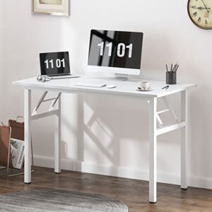 Need 47 inches Computer Desk Office Desk Folding Table with BIFMA Certification Computer Table Workstation, White AC5DW-120