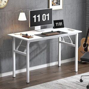 Need 47 inches Computer Desk Office Desk Folding Table with BIFMA Certification Computer Table Workstation, White AC5DW-120