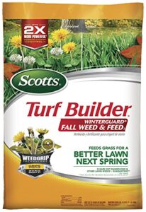 scotts turf builder winterguard fall weed & feed 3: covers up to 5,000 sq. ft., fertilizer, 14 lbs