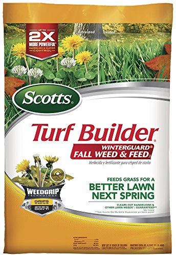 Scotts Turf Builder WinterGuard Fall Weed & Feed 3: Covers up to 5,000 sq. ft., Fertilizer, 14 lbs