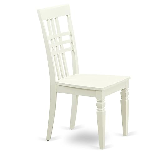 East West Furniture LGC-LWH-W Dining Chairs, Linen White