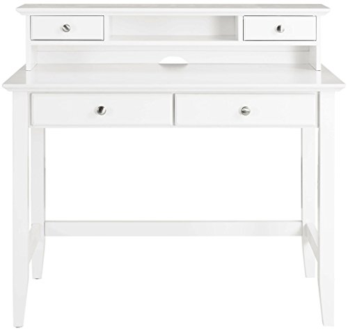 Crosley Furniture Campbell Writing Desk with Hutch - White