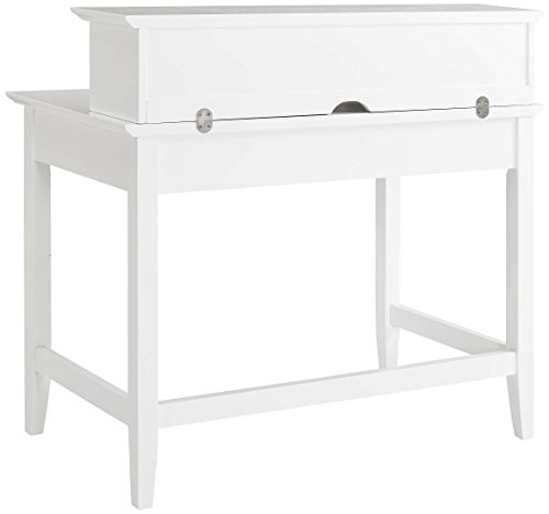 Crosley Furniture Campbell Writing Desk with Hutch - White